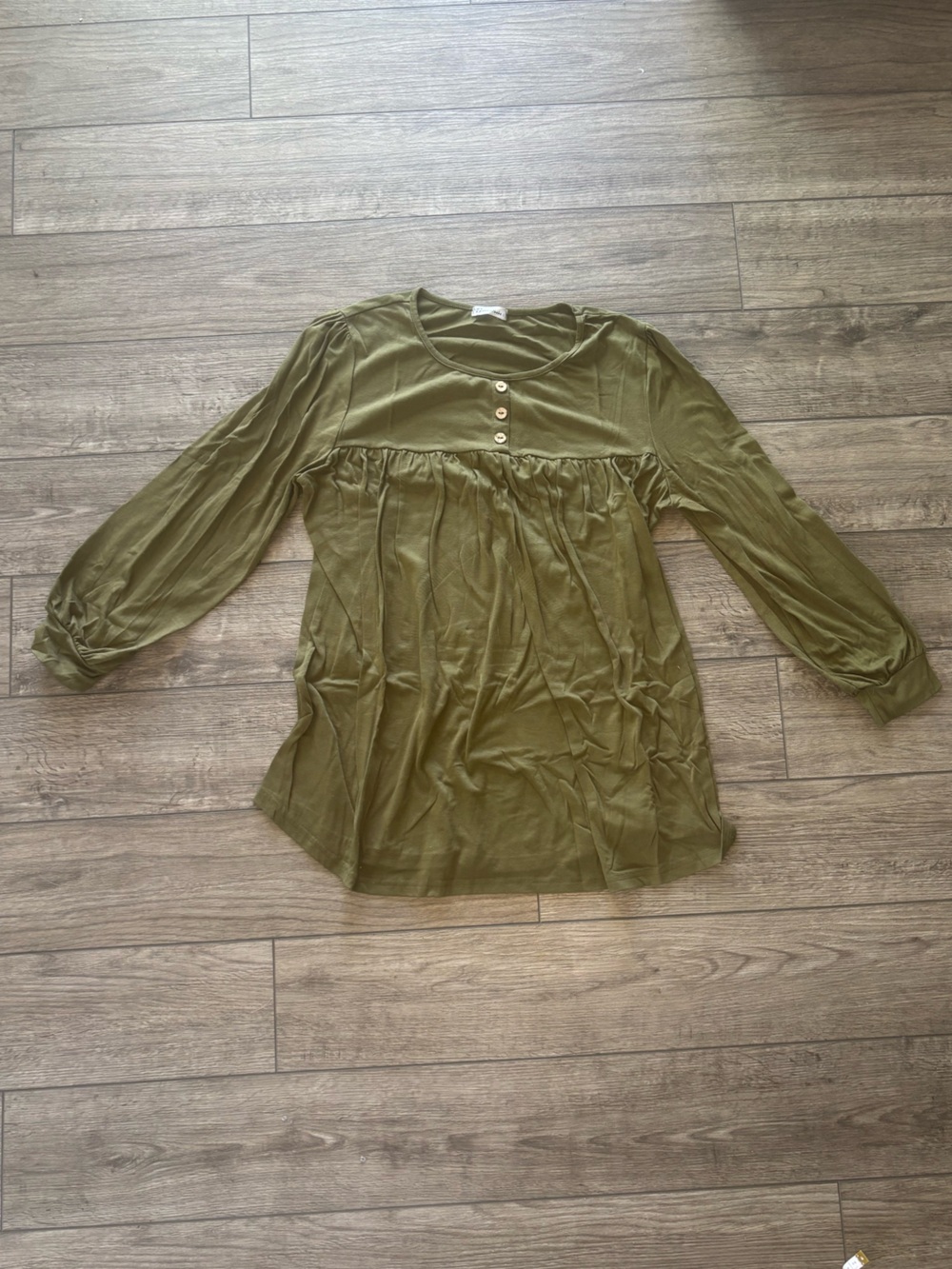 Olive Green Women’s Peasant Blouse